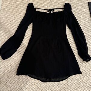 Tiger Mist Black Long Sleeve Mini Dress